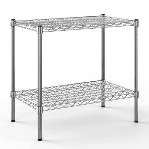 18" Deep x 30" Wide x 27" Height Wire Shelving Kit | 2-Tier | NSF Commercial Storage Rack Unit - size: 18" Deep x 30" Wide