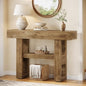 Tribesigns 41.34-Inch Farmhouse Console Table, 2-Tier Narrow Sofa Table Behind The Couch, Entryway Furniture with Storage Shelves for Hallway Foyer Living Room, Light Brown - color: Light Brown