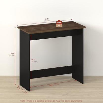Handa 32 Inch Computer Small Desk, Classroom Home Office Bedroom Wooden Table, Autumn - color: Autumn/Black