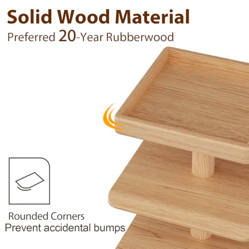 4-Tier Vertical Shoe Rack, Narrow Shoe Tower for Small Space - color: Natural, size: 11.4"D x 10.8"W x 28.8"H