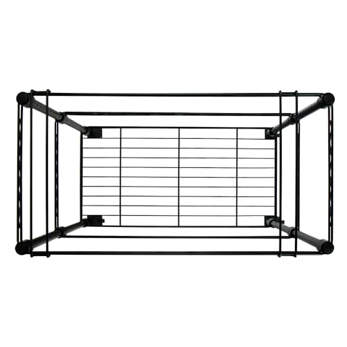 Oceanstar Portable 2-Tier Metal Rolling File Cart, Black