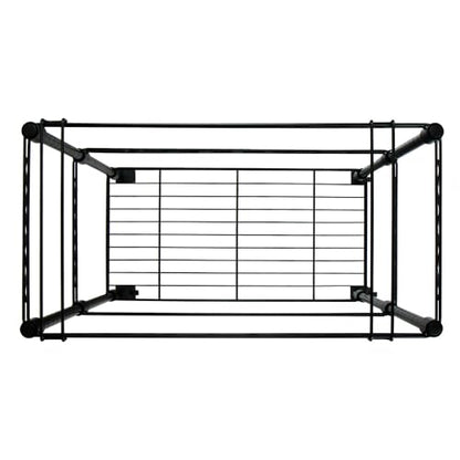 Oceanstar Portable 2-Tier Metal Rolling File Cart, Black