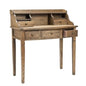 SAFAVIEH Furniture - Landon 5-Drawer Writing Desk - Oak - Solid Wood - Classic Hutch Design - Ideal for Home Office, Living Room, Den, 36.2"W x 19.1"D x 40.5"H (AMH6516A) - color: Oak
