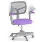 HONEY JOY Kids Desk Chair, Children Study Chair with Adjustable Height/Armrest/Footrest, Swivel Rolling Mesh Task Student Chair, Kids Computer Chair for Teens Girls Boys, Home, School, Office (Purple) - color: Purple