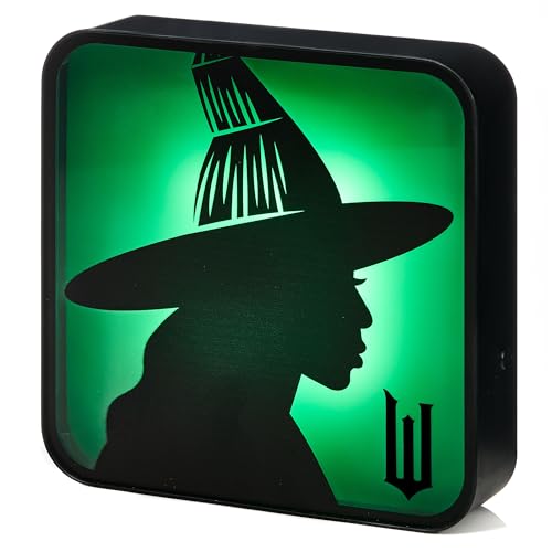 Numskull Official Wicked Acrylic Elphaba the Witch Desk Lamp Wall Light for Bedroom, Office, Home, Study, Work - for Fans of Collectible Movie Merchandise - color: Wicked Elphaba