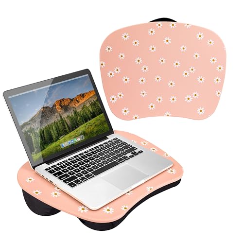LAPGEAR MyStyle Lap Desk – Pink Daisy, Fits 15.6” Laptops - color: Pink Daisy