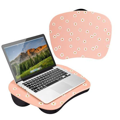 LAPGEAR MyStyle Lap Desk – Pink Daisy, Fits 15.6” Laptops - color: Pink Daisy