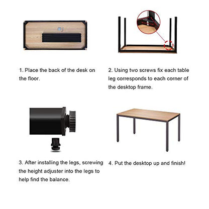 Need 55 Inch Large Computer Desk - Modern Simple Style Home Office Gaming Desk, Basic Writing Table for Study Student, White Metal Frame, White - color: White, size: 55 inches