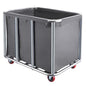 Commercial Laundry Cart with Wheels,400L Large Industrial Laundry Cart,Commercial Laundry Basket with Sturdy Steel Frame and Oxford Bag for Home Hotel Hospital 440 lbs (Off White) - color: Off White