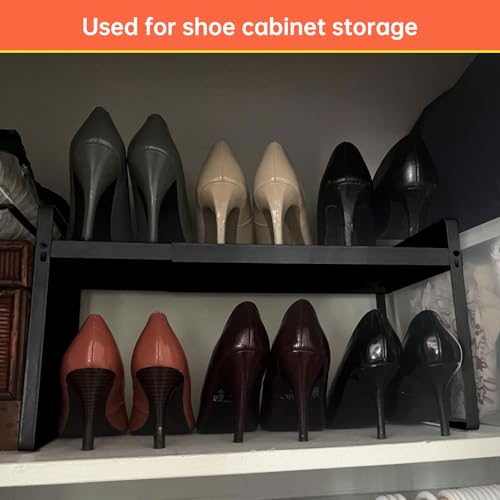Expandable Cabinet Shelf Organizer Rack，Kitchen Cabinet Shelves 11 Inch Deep，Adjustable Storage Shelves，Pantry Shelf(1 Pack) - color: 11" Wide ( 1 Pack)