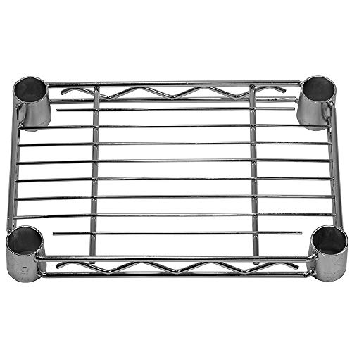 Shelving Inc. 8" d x 12" w Chrome Wire Shelving with 3 Tier Shelves, Weight Capacity 800lbs Per Shelf - size: 8" d x 12" w x 34" h
