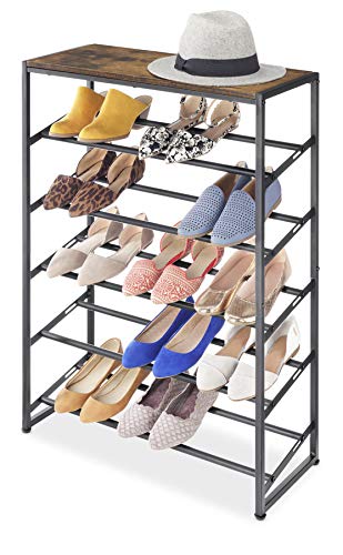 Whitmor Modern Industrial 5-Tier Shoe Rack, Black - color: 5 Tier,black