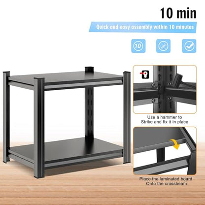 32"H x32"W Bakers Rack, 3-Tier Adjustable Kitchen Storage Rack, Highly Stable Metal Microwave Stand with Storage, 400lbs Per Tier Corner Display Shelf, Suitable for Kitchen Pantry Dinning Room, Black - size: 3T-32"H*32"W*14"D