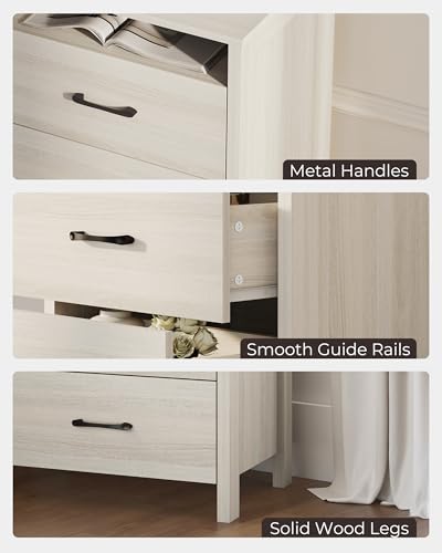 Farmhouse Nightstand Set of 2, Rustic Nightstand with 2 Drawers, Wood End Table with Open Shelf, Side Table for Bedroom, Light Gray - color: Light Gray, size: 2 Pieces