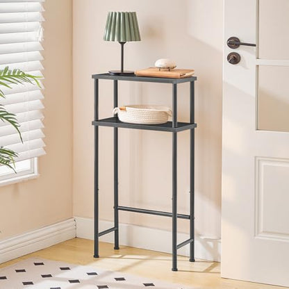 HOOBRO Narrow Console Table for Small Space, 15.7" Entryway Table with Storage, 2 Tier Sofa Table with 2 Shelves, Skinny Console Table for Entryway, Hallway, Living Room, Foyer, Black BB40XG01 - color: Black