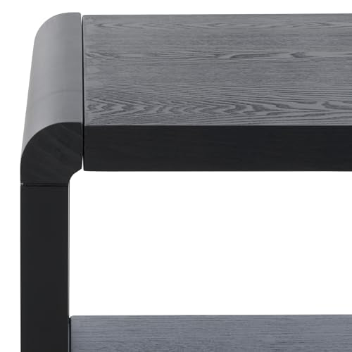 SAFAVIEH Home Collection Omara Black 1-Shelf Square Accent Side Table - color: Black