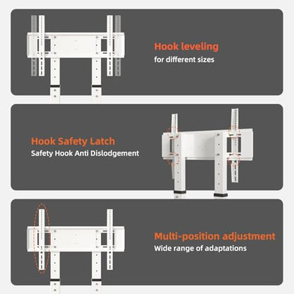 Mobile TV Stand Rolling TV Cart with Wheels for Most 32-86 Inch TV Stand with Double Wooden Shelf, Height Adjustable Heavy-Duty Holds up to 180lbs,Max VESA 600 * 450mm - style: Style 1