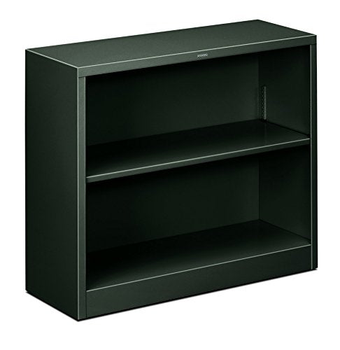 HON Metal Bookcase - Bookcase with Two Shelves, 34-1/2w x 12-5/8d x 29h, Charcoal (HS30ABC) - color: Charcoal, size: 2 Shelves