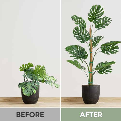 K-Brands 48'' Bendable Moss Pole Monstera Plant Support - Coconut Palm Fiber - Brown - Rectangular - Climbing Plant Support Structure - size: 1-Pack (48 in)