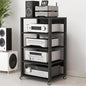 3/4/5 Tier Audio-Video Media Stand with Adjustable Shelves, Home Stereo System Entertainment Components Cabinet for Gaming, Meeting, Living, Recording Room, Black(50x40x90cm) - size: 50x40x90cm