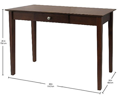 Winsome Rochester Console Table with Drawer, for Living Room, Hallway, Bedroom, 29", Antique Walnut