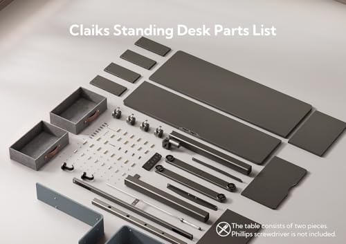 Claiks Standing Desk with Drawers, Stand Up Electric Standing Desk Adjustable Height with Storage Shelf and Splice Board, 55 Inch, Black - color: Black, size: 55.1×23.6