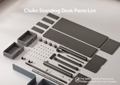 Claiks Standing Desk with Drawers, Stand Up Electric Standing Desk Adjustable Height with Storage Shelf and Splice Board, 55 Inch, Black - color: Black, size: 55.1×23.6
