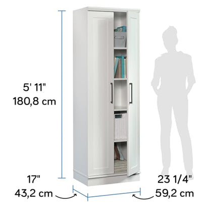 Sauder HomePlus Storage Cabinet/ Pantry cabinets, Soft White finish - color: Soft White
