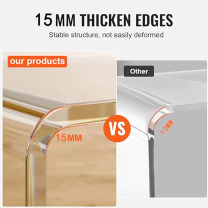 Acrylic 24" Small Table-Multipurpose Modern Furniture for Use as Lap desks, Acrylic Side Table or End Table in Living Rooms, Bedrooms and Offices - size: 14"D x 24"W x 12"H