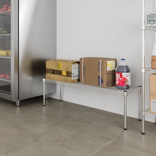 14" Deep x 48" Wide x 14" Height Wire Shelving Kit | 1-Tier | NSF Commercial Storage Rack Unit - size: 14" Deep x 48" Wide