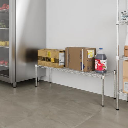 14" Deep x 48" Wide x 14" Height Wire Shelving Kit | 1-Tier | NSF Commercial Storage Rack Unit - size: 14" Deep x 48" Wide