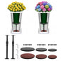2 Set Adjustable Plant Risers for Inside Pots, 13-21” Telescopic Tapered Flower Pot Stand, Fits 6/8/10 Inch Base for Large Indoor & Outdoor Planters of All Shapes