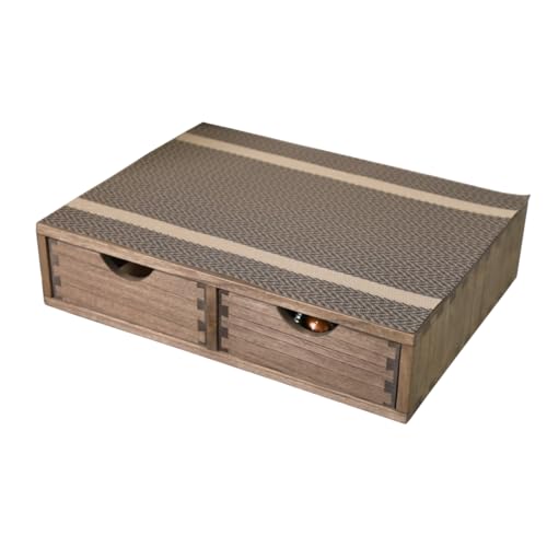 DDYURI Coffee Pods Storage Drawer Holder for Capsules - Multi Functional Desk Organizer Drawers For K cups Coffee Maker Brew - Kitchen Mini Wooden Box Chest Sideboard Counter Organization CF1D2C Dark
