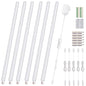 Cefrank LED Under Cabinet Lighting 6-Pack 12 inch Seamlessly Linkable Strip Light Bars for Cabinet, Kitchen, Shelf, Workbench, Cupboard, 1200 Lumen, Warm White 3000K - color: Warm White