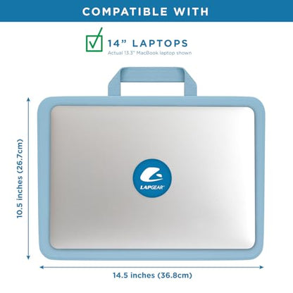 LAPGEAR Compact Lap Desk – Sky Blue, Fits 14" Laptops - color: Sky Blue, size: 14″ Laptop (Compact)