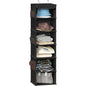 Simple Houseware 6 Shelf Hanging Closet Organizer, Black - color: Black, size: 6 Shelf