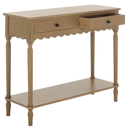 SAFAVIEH Home Collection Haven Desert Brown 2-Drawer Small Console Table for Entryway, Living Room, Foyer - color: Desert Brown