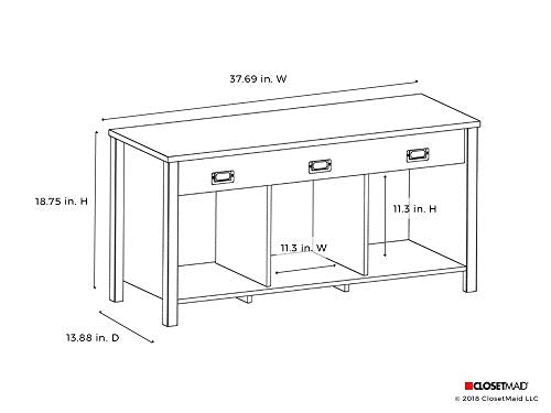 ClosetMaid 16052 Premium 3-Cube Bench, Black Walnut - color: Black Walnut, size: 3-Cube Bench