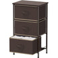 Simple Houseware 3 Drawer Nightstand Dresser with Wood Top, Brown - color: Brown, size: 3 Drawers