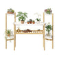 APRTAT Bamboo Plant Stand Indoor, 4 Tier Tall Plant Storage Stand Table Top for Multiple Plants, Window Plant Shelf Table Plant Rack for Balcony Garden Living Room Indoor Outdoor Home (4-Tier-12 Pot)