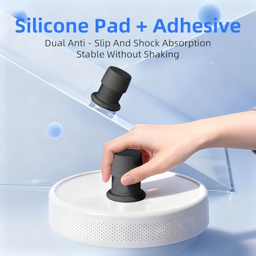 Microwave Risers - Adjustable Height (1.6in-2.6in) Microwave Oven Feet, 4-Pack Non-Slip Microwave Cooling Stand for Small Appliances (Microwave, Air Fryer) & Furniture (Sofa, Table) Black - color: Black
