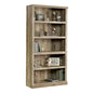 Sauder 5 Tier Book Shelf Wooden Bookcase Multipurpose Bookshelf for Home Office, Living Room, in Lintel Oak - color: Lintel Oak