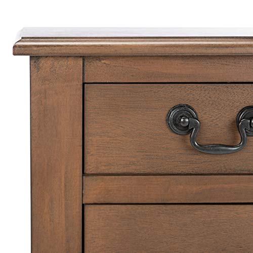 SAFAVIEH Furniture - Athena 3-Drawer Console Table - Brown - Solid Wood - Farmhouse Classic Design - Ideal for Entryway, Living Room, Hallway, 23.5" W x 13" D x 29.5" H (CNS5703C) - color: Brown