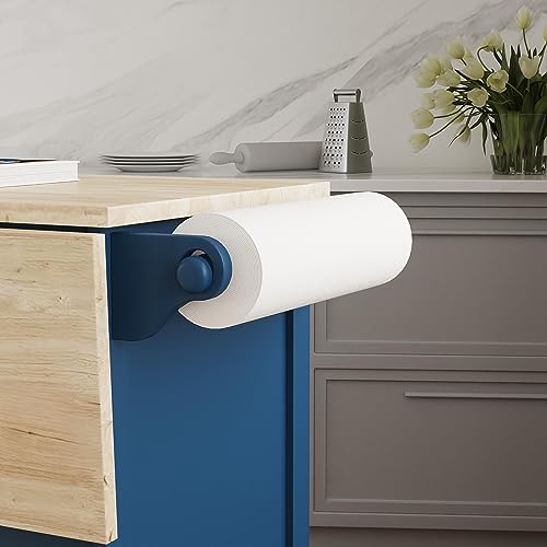 Homestyles Mobile Kitchen Island Cart with Wood Top and Dropleaf Breakfast Bar, Blue - color: Blue