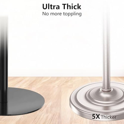 Nickel Bath Hand Towel Holder Stand,Stainless Steel 16 Inch Free Standing Towel Rack,Heavy Weight Towel Bar for Bathroom Vanity Countertop &Kitchen - color: Nickel