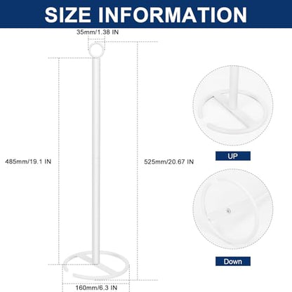 NearMoon Bath Toilet Paper Holder Stand, Freestanding Tissue Paper Storage with Reserve, Space Toilet 4 Rolls Holder for Bathroom/Kitchen Countertop-All Metal (1 Pack, White) - color: White