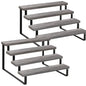 YINMIT Wooden Display Riser Stand, Tiered Perfume and Cologne Organizer Stand, 4 Tier Spice Rack Organizer, Rustic Display Shelf for Candles (4 Tier,2Pack,Grey) - color: 4 Tier,2Pack,Grey