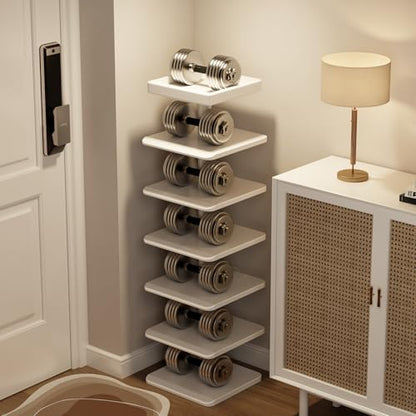 6-Tier Vertical Shoe Rack, Narrow Shoe Tower for Small Space - color: White, size: 11.4"D×10.8”W×43.3"H