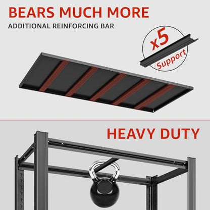 6-Tier 55" W x 24" D x 84" H Garage Shelving 6000LBS Storage Shelves Heavy Duty Metal Shelf Unit Adjustable Basement Industrial Storage Racks (6T-84 * 55 * 24) - size: 6T 55" W x 24" D x 84" H