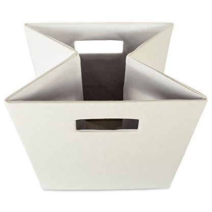 DII Poly-Cube Storage Collection Hard Sided, Collapsible Solid, Large, Off White - color: Off White, size: Large Square, 13x13x13"